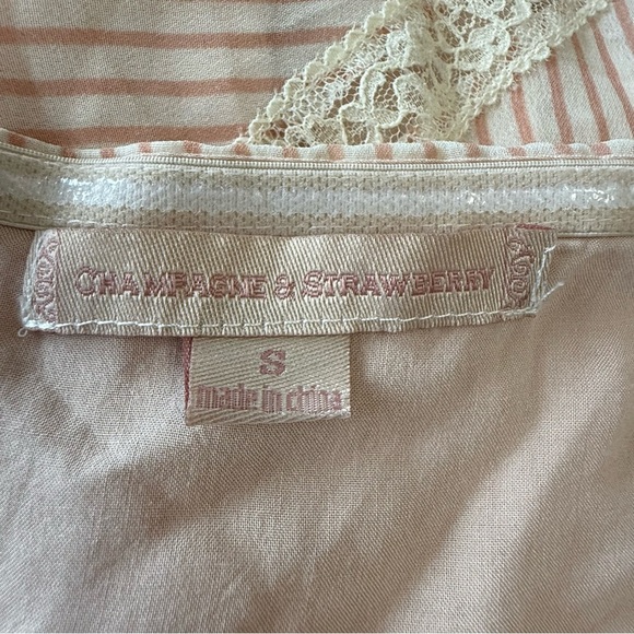 Champagne & Strawberry Halter Flowy Dress Size Small - Picture 6 of 7